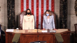 Kamala Harris and Nancy Pelosi at Joint Session Speech
