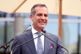 LA Mayor Eric Garcetti Booed at Dodgers Home Opener (Video)