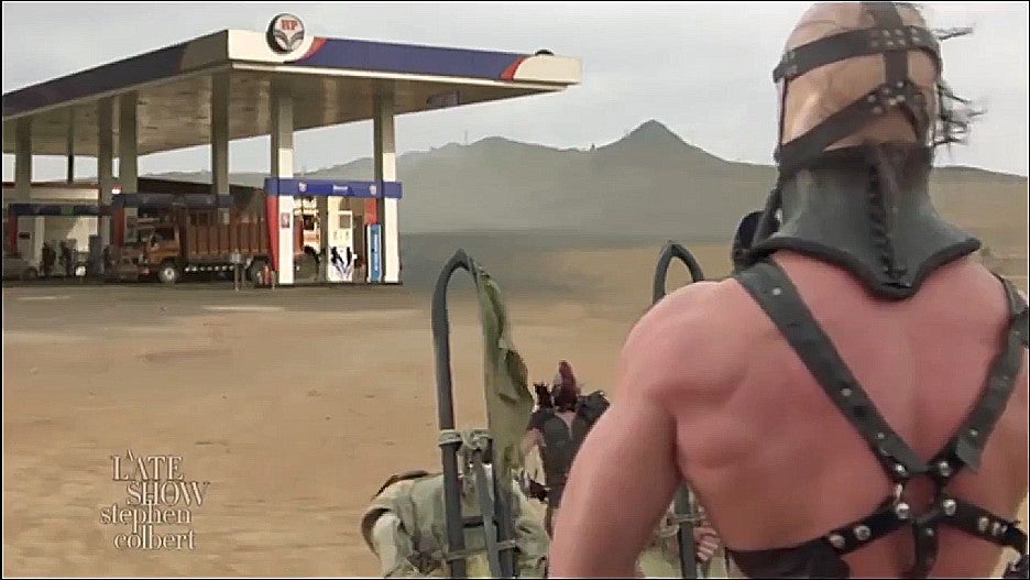 Colbert Gas Shortage Mad Max The Road Warrior