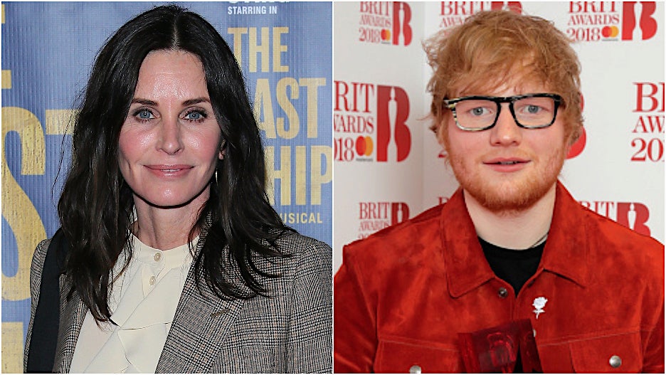 Courteney Cox Ed Sheeran