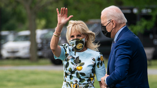 Jill Biden Customizes Valentino Bag With Portraits of Her Dogs