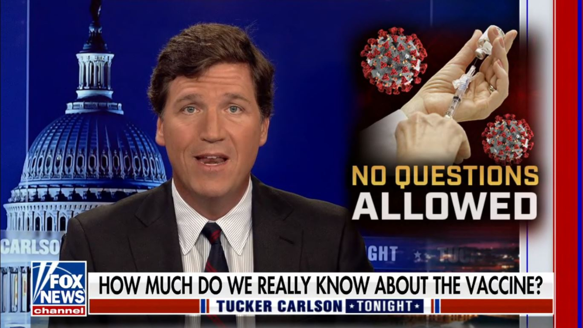 Tucker Carlson Falsely Claims the Covid-19 Vaccine is Killing People