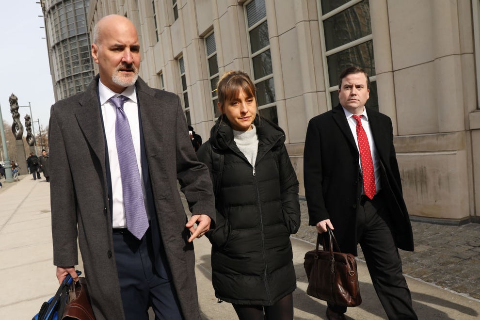 Actress Allison Mack Leaves Court With Her Lawyers After Court Appearance For The NXIVM Sex Cult Case
