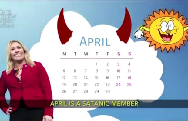Colbert Offers A Calendar Song Learning Aid To Marjorie Taylor Greene After Her June 31 Gaffe Video