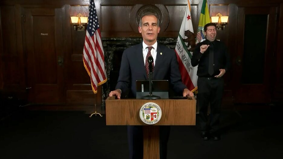 Eric Garcetti Vaccine Test Mandate City of Los Angeles
