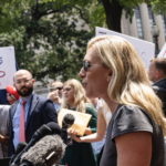 Marjorie Taylor Greene and Matt Gaetz’s News Conference Shut Down by Protesters