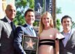 Tom Barrack (L) with stars Rob Lowe, Gwyneth Paltrow and Fred Savage