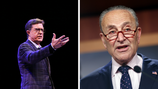 Stephen Colbert and Chuck Schumer’s Backstage Dance Sparks Debate: ‘Innocent Joy’ or ‘Maximum Cringe’ (Video)
