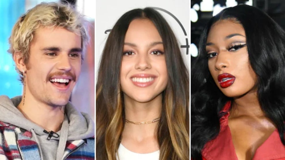 justin bieber olivia rodrigo megan thee stallion