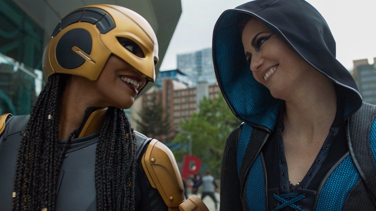 'Supergirl': Azie Tesfai and Chyler Leigh 'Laughed 'Til We Cried' While Making Out in Their Costumes