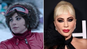 Here is Lady Gaga (right) alongside her version of Patrizia Reggiani (left) in the "House of Gucci" movie