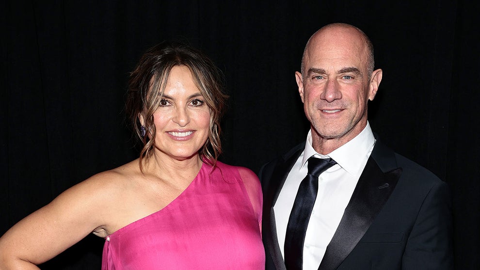 Mariska Hargitay (L) and Chris Meloni attend Glamour Celebrates 2021 Women of the Year Awards on November 08, 2021 in New York City
