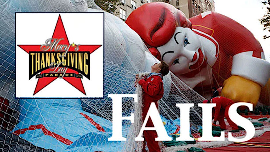 the biggest macy s thanksgiving day parade fails