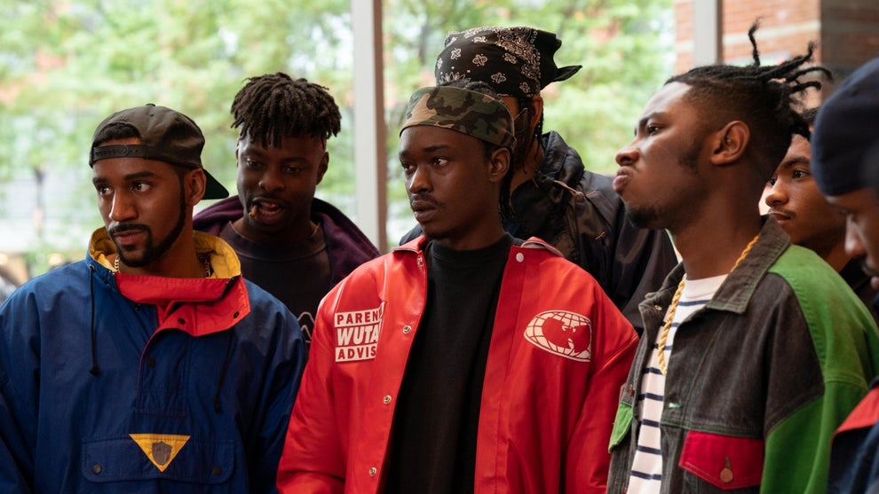 Image from Season 2 Episode 10 where The Clan makes big moves for Wu domination. Dennis (Siddiq Saunderson), Gary (Johnell Young), Bobby (Ashton Sanders), Ason (TJ Atoms), and U-God (Damani D. Sease), shown.
