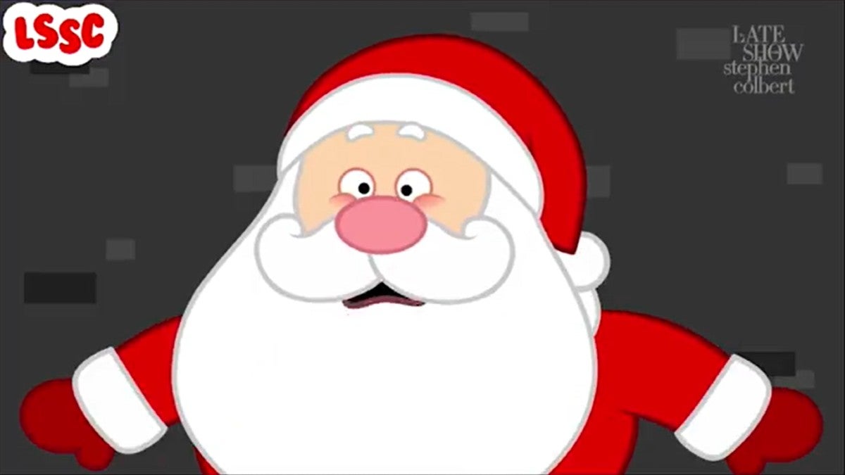 Pistol Packing Santa Shoots Himself 'Right in the Jingleberries' on Colbert (Video)