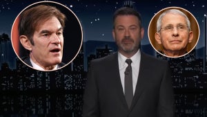 Jimmy Kimmel, Dr. Oz (inset, left), Dr. Fauci (inset, right) (ABC/Getty Images)