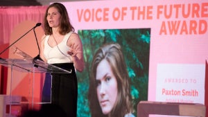 Paxton Smith receives The Wrap's Voice of the Future Award. (Credit: Matt Petit)