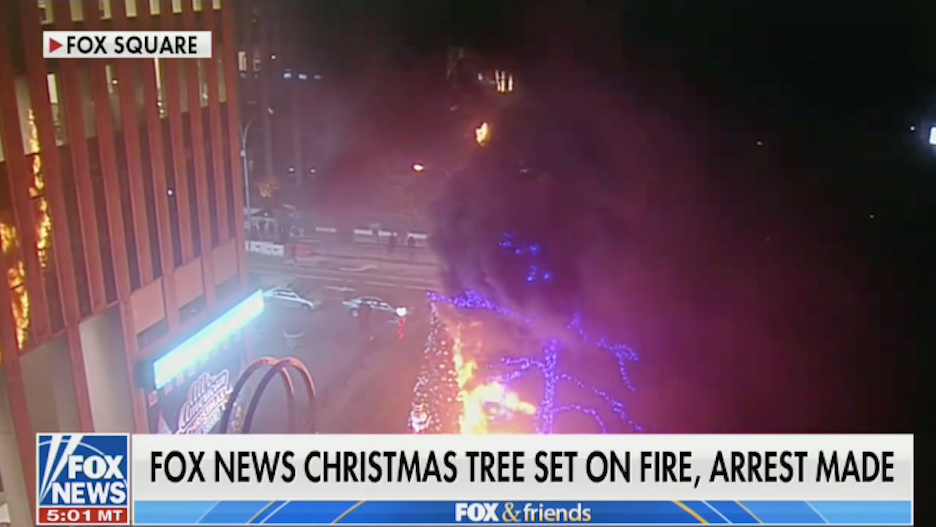 Fox News HQ’s Outdoor Christmas Tree Set Ablaze, Suspect Arrested