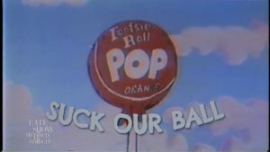 Colbert Late Show M and Ms Tootsie Pop