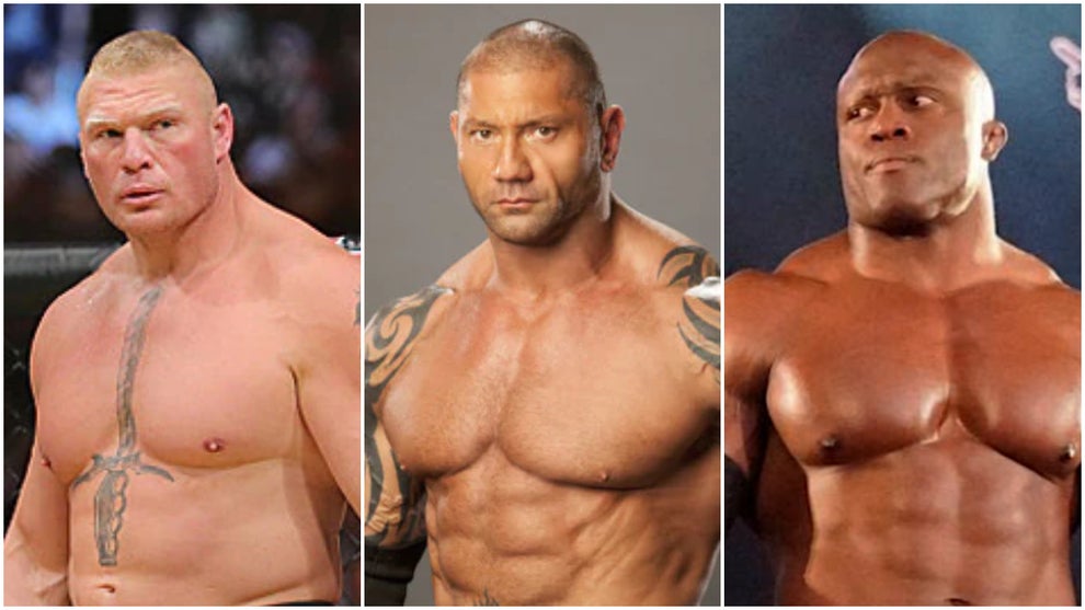 WWE Brock Lesnar Dave Batista Bobby Lashley