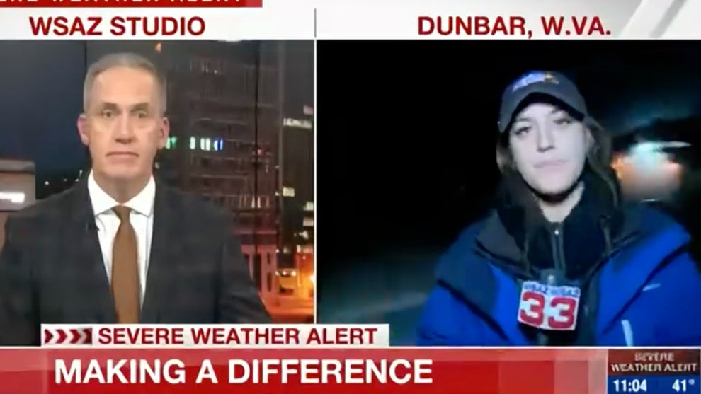 A reporter in West Virginia, WSAZ, was hit by a car live on air (WSAZ)