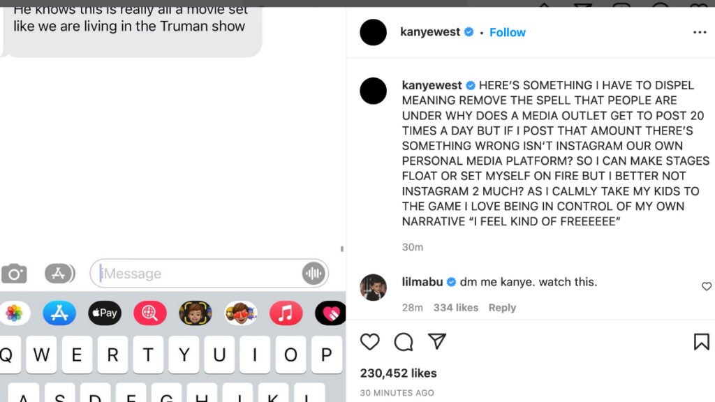 Kanye West Instagram Captions Kanye West Goes Off The Rails In Desperate Plea To Win Back Kim Kardashian