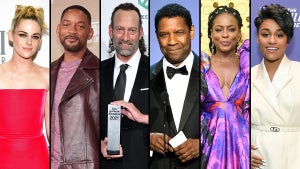 Oscars Kristen Stewart, Will Smith, Troy Kotsur, Denzel Washington, Aunjanue Ellis, Ariana DeBose (Getty Images)