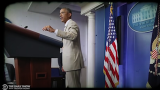 ‘The Daily Show’ Recalls 10 Worst President ‘Scandals,’ Including That Time a Marine Held an Umbrella for Obama