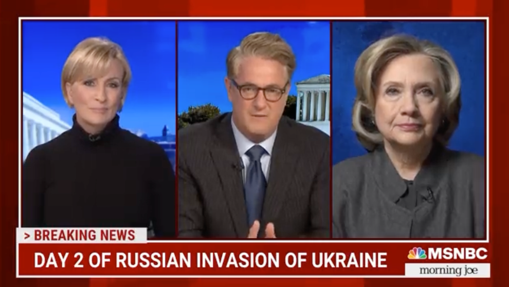 Hillary Clinton Fox News Russia Ukraine Vladimir Putin Morning Joe