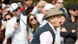 Watch Bill Murray Sink a No-Look Putt and Strut Off the Course at Pebble Beach Pro-Am (Video)