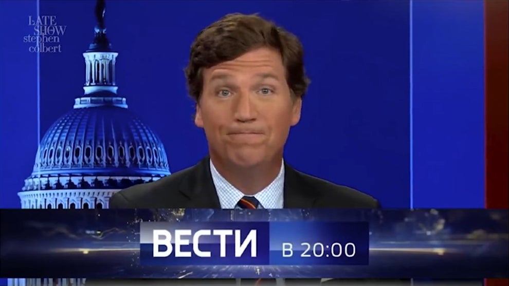 Colbert Tucker Carlson Russia Propaganda Cold Open Joke