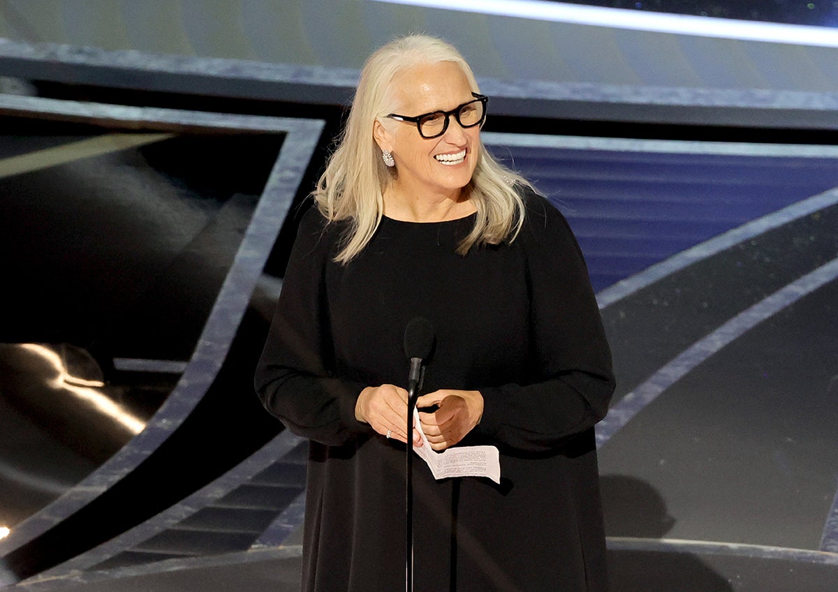Jane Campion accepts the Directing award for ‘The Power of the Dog’ onstage during the 94th Annual Academy Awards at Dolby Theatre on March 27, 2022 (Getty Images) Jane Campion accepts the Directing award for ‘The Power of the Dog’ onstage during the 94th Annual Academy Awards at Dolby Theatre on March 27, 2022 (Getty Images)