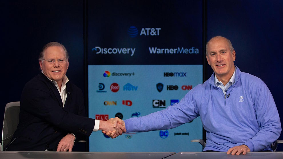 David Zaslav of Discovery and John Stankey of AT&T (Discovery)