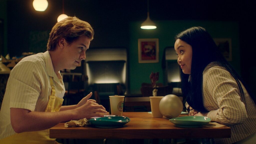 Cole Sprouse and Lana Condor in "Moonshot" (WarnerMedia)