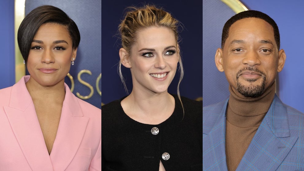 From left to right, Ariana DeBose, Kristen Stewart and Will Smith all attended the Oscars Nominee Luncheon