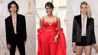 Kristen Stewart, Ariana DeBose and Timothée Chalamet Dare to Go Bare on Oscars Red Carpet (Photos)