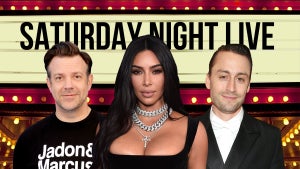 The top "Saturday Night Live" season 47 hosts by ratings, from left, Jason Sudeikis, Kim Kardashian, and Kieran Kulkin.