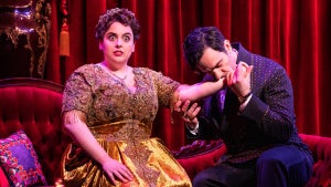 Beanie Feldstein and Ramin Karimloo Funny Girl