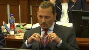 Johnny Depp in court on Wednesday, April 27, 2022. (Credit: YouTube/Law&Crime)