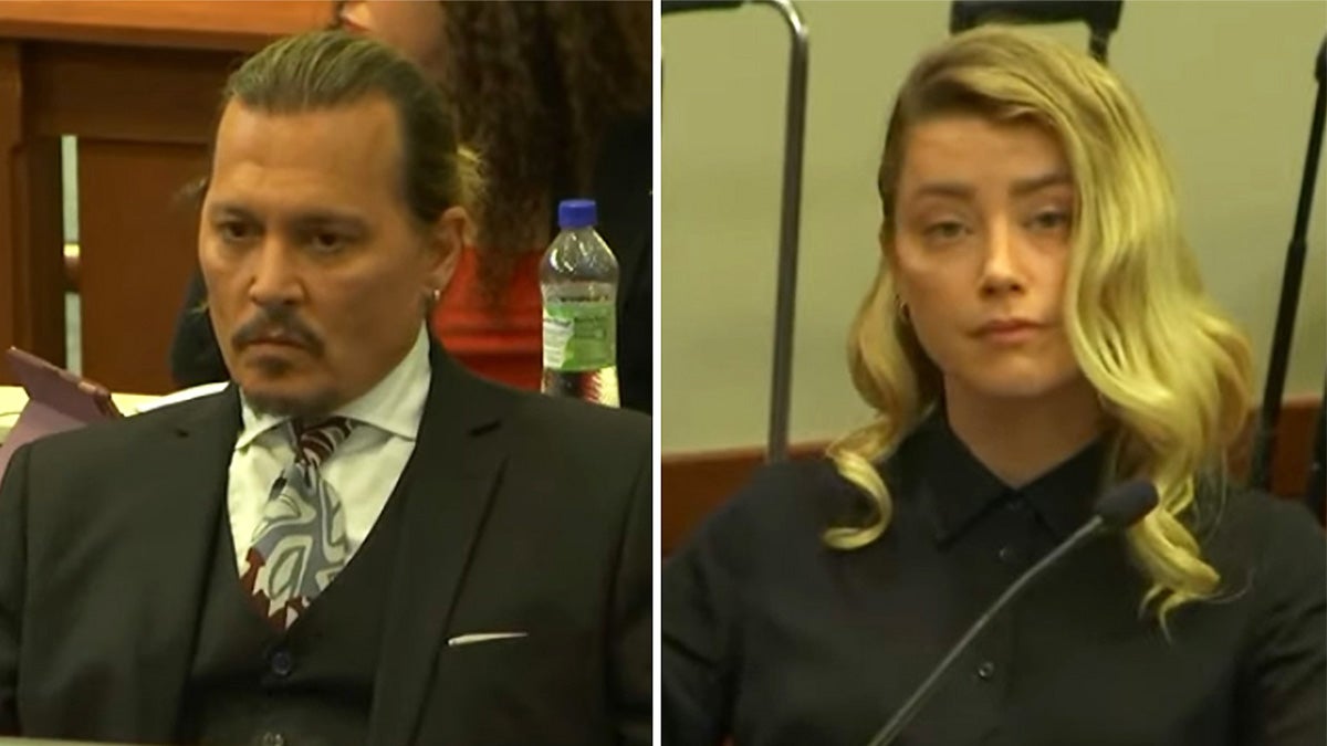 Johnny Depp and Amber Heard in Court Monday. (Credit: YouTube/Law&Crime)