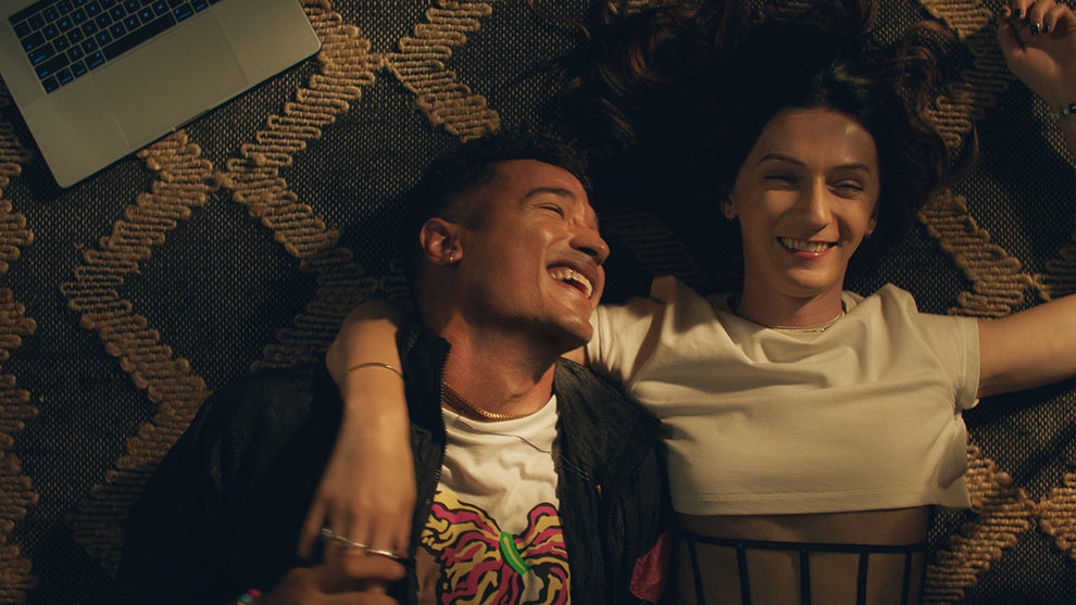 Devin Way as Brodie, Jesse James Keitel as Ruthie in "Queer as Folk" (Peacock)