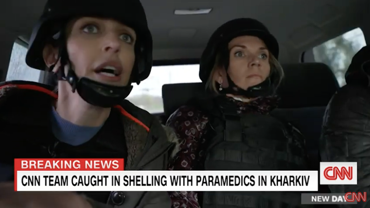 CNN's Clarissa Ward Caught in Russian Shelling Attack With Ukrainian