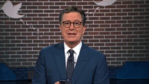 Stephen Colbert does his own version of Jimmy Kimmel's "Mean Tweets" on "The Late Show" (CBS)