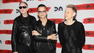 Andrew Fletcher, Dave Gahan and Martin Lee Gore of Depeche Mode (Getty Images)