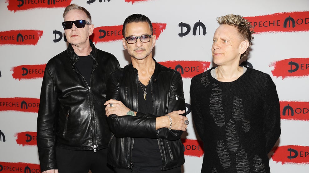 Andrew Fletcher, Dave Gahan and Martin Lee Gore of Depeche Mode (Getty Images)