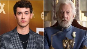 Tom Blyth Donald Sutherland Pres. Snow from Hunger Games
