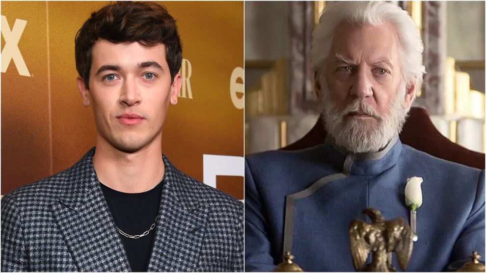 Tom Blyth Donald Sutherland Pres. Snow from Hunger Games