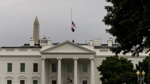 white house half-staff flag