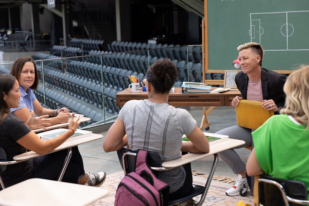 Glennon Doyle, Shannon Boxx, Shannon MacMillan, Lorrie Fair in "Abby's Places" (Bryce McDonald)