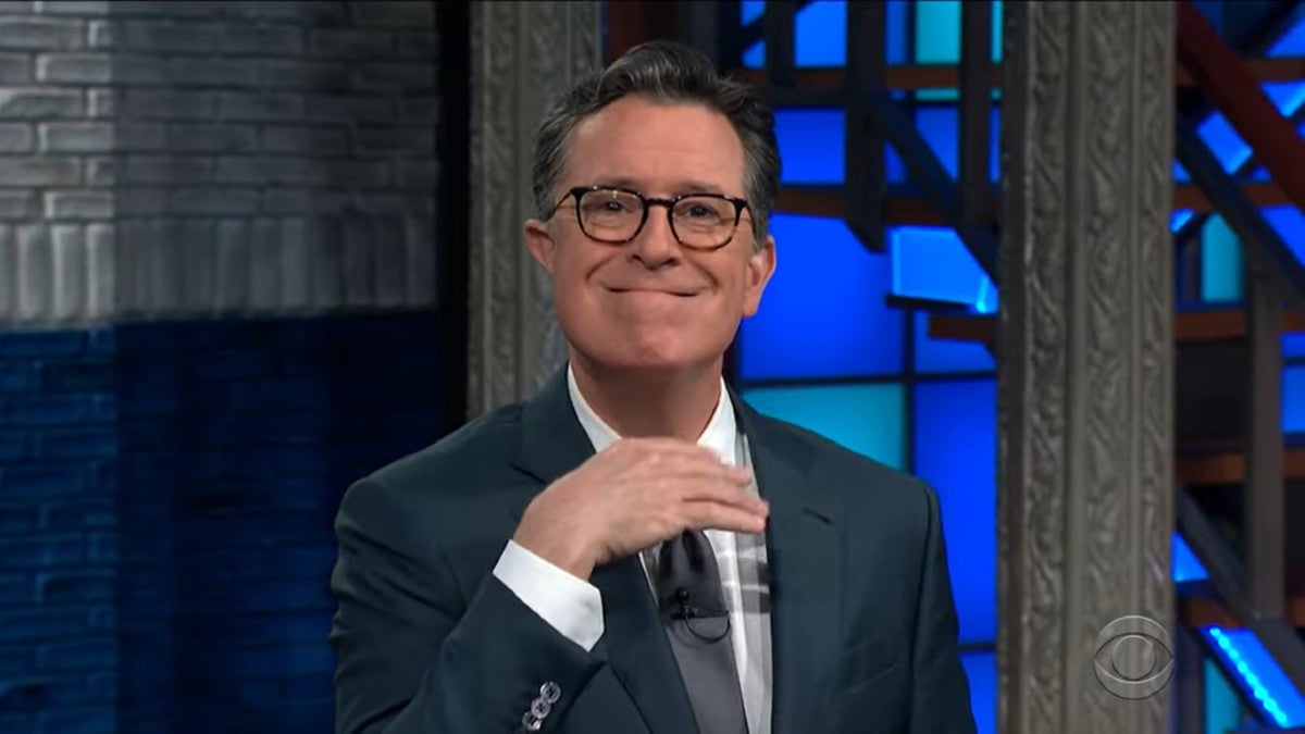 Stephen Colbert Is Positively Delighted the Proud Boys Are Mad at Him  (Video)